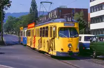 Kassel 354 + 565, Wilhelmshöher Allee, 07.08.1988.
