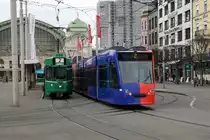 BVB: BASLER-STRASSENBAHN
Impressionen vom 9. April 2018.
Auf den Tramlinien der BVB sind die Be 4/4 in letzter Zeit seltener geworden.
Foto: Walter Ruetsch