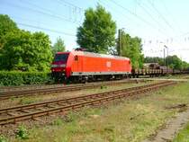 145 073 mit Gemischtem G�terzug in Eystrup am 23.5.2007 Richtung Bremen