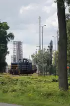 BP Raffinerie Lingen, Lok 8 hat soeben das Werk in Richtung Übergabebahnhof verlassen.
Aufnahmedatum: 31. Juli 2015
