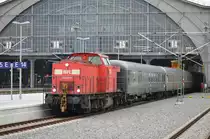 203 120-1 der WFL - Wedler Franz Logistik (Sonderzug Letzter Eilzug auf der Strecke Meißen - Nossen - Döbeln) Leipzig Hbf 06.12.2015