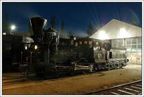 Nachtruhe am Graz-K�flacher Bahnhof Teil 6: Auch die 671 (S�dbahnreihe 29) der GKB (BJ 1860 S�dbahn 671, BB� 49.03, seit 1925 GKB 671), ) wartet in der Nacht des 18.5.2007 auf ihren Einsatz am n�chsten Tag.