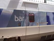 Designe an der T�r des Barwagens TGV POS 4406, aufgenommen am 27.05.2007.