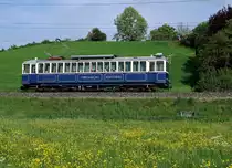 100 JAHRE BIPPERLISI
Bahnlinie Solothurn-Niederbipp
1918 bis 2018

Mit einem grossen Publikumsaufmarsch sowie vielen Attraktionen feierte das Bipperlisi am 28. April 2018 bei einer super Stimmung und herrlichem Wetter seinen 100. Geburtstag.

Erste Sonderfahrt bei Wiedlisbach mit dem zum Buffetwagen Bre 4/4 116 umgebauten ehemaligen LJB Triebwagen aus dem Jahre 1907.
Foto: Walter Ruetsch
 