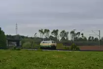 Nicht alle haben Sonntags frei. 218 396 der Brohltalbahn fuhr heute von Mönchengladbach als Tfzf 89162 nach Brohl. Sie bot eine willkommende Abwechslung zu den alltäglichen Verkehr.

Jüchen 29.04.2018