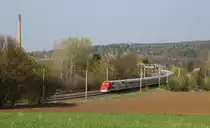 Der Duplo-ICE.
Im Februar 2017 sorgte Tz  Memmingen  mit seiner besonderen Beklebung für Aufsehen. Mittlerweile wurde die Beklebung entfernt. Nun ist er als Train to re:publica unterwegs.

Erfurt-Bischleben, 17. April 2018