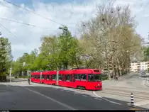 BERNMOBIL Vevey-Tram 738 erreicht am 23. April 2018 die Haltestelle Loryplatz.