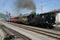 100 Jahre Bipperlisi: Dampfzug mit dem man von Niederbipp nach Balsthal fahren konnte am 28.4.18.