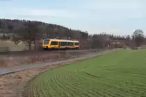 1648 708 als OPB 79732 von Regensburg Hbf nach Marktredwitz bei Lengenfeld, 25.02.2017