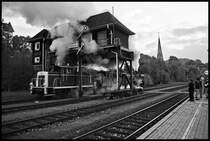 50 3610 Dampft mit der 261 671 am 27.05.07 aus dem Bahnhof Br�gge (Westf) Richtung Hagen.
