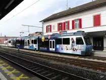 asm Oberaargau - 100 Jahr Feier   Bipperlisi   Be 4/8 114 im Bahnhof Niederbipp am 28.04.2018