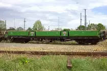 Ein Wagen der Gattung Fakks der Firma Hartung Bau abgestellt in Ruhland.30.04.2018 14:28 Uhr.