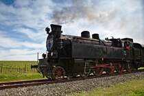 Hier noch einmal die ÖGEG 77.28 im Gegenlicht an der Straßenkreuzung mit der Donauwörtherstraße. (01.05.2018)