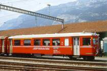 RhB - ABt 1702 am 19.08.1995 in Chur - 1./2.Klasse Steuerwagen - �bernahme 15.07.1969 - SWS/SWP/RhB/MFO - Fahrzeuggewicht 13,00t - Sitzpl�tze 12/23 - L�P 15,03m - zul�ssige Geschwindigkeit 80 km/h - RhB Logo in deutsch - �2=20.11.1991. Hinweis: ge�nderte Beschriftung
