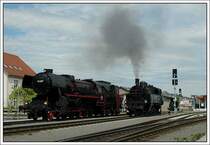 629.01 vom Heizhaus Strasshof bei der Dampflokparade am 19.5.2007 am Graz-K�flacher Bahnhof.