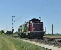 Heute am fr�hen Nachmittag kommt die 211 345-4 mit der 225 073-6 von AIXRAIL �ber die Kbs 465 von Rheydt nach K�ln gefahren. 6.5.2018