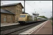101071 Zeit für Gold durchfährt hier am 24.4.2018 um 14.56 Uhr mit dem IC 2311 den Bahnhof Hasbergen.