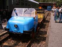 Trabidraisinen-Tandem f�r die Zubringerfahrten vom Bhf Schwarzenberg zum BW, 30.07.05