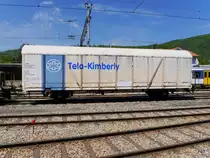 SBB - Güterwagen vom Typ GBs 23 85 231 1 700-6 abgestellt im Bahnhofsareal von Balsthal am 28.04.2018