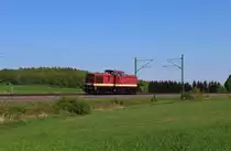 Die 204 354 als Lz Leistung unterwegs in Richtung Zwickau. Aufgenommen am 05.5.2018 in Ruppertsgrün/Pöhl