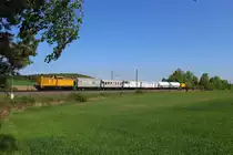 Spritzzug mit 203 315 und 203 308 unterwegs von Falkenstein nach Bad Brambach als Nbz 920012, hier aufgenommen bei Ruppertsgrün/Pöhl