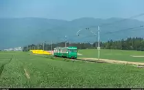 BFS-Fotofahrt auf der BAM mit Be 4/4 14 und Bt 53 am 6. Mai 2018.<br>
Zwischen Tuilerie und Mauraz.
