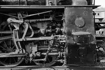 Dampfzylinder und Kuppelgestänge von 97 502. (Eisenbahnmuseum Bochum-Dahlhausen, April 2018)