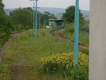 Der Bahnhof Meinerzhagen im Mai 2007- eigentlich noch ganz gut zu gebrauchen. Wenn im Jahre 2009 die RB 25 von K�ln aus hierher f�hrt (fahren soll), m�sste eigentlich nur das ganze Gr�nzeug entfernt werden.