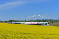 Ein ICE-T am 06.05.2017 bei Künzing. 