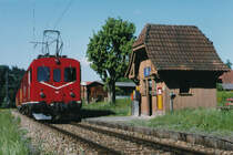 EBT/VHB: Regionalzug auf der Fahrt nach Wasen i.E. mit dem De 4/4 236 + Bt 311  Wasen-Marie  anlässlich der Einfahrt Ei im Mai 1994. 
Erhalten geblieben ist der Streckenabschnitt Sumiswald-Wasen als Museumsstrecke sowie das historische und einmalige Wartehäuschen EI. Verschrottet wurde jedoch leider der gesamte Pendelzug.
Foto: Walter Ruetsch