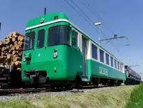 MBC (BAM ) - Steuerwagen Bt 52abgestellt im Werkstätte Areal der MBC im Bière am 06.05.2018