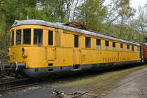 Der Tunnelmesswagen 712 001-7 im Eisenbahnmuseum Bochum-Dahlhausen. (April 2018)