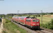 111 163-2 mit dem RE 19419 (Stuttgart Hbf-Aalen) bei Mögglingen 7.5.18