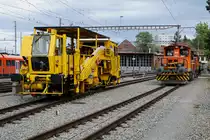 RBS: Verschiedene Impressionen vom Baudienst des Regionalverkehrs Bern Solothurn verewigt am 30. April 2018 in Solothurn.
Foto: Walter Ruetsch