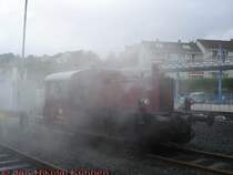 323 634 f�hrt aus dem Rauch der 01 118.
(Pfingstdampf in K�nigstein 2007)