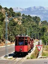 Stra�enbahn S�ller: Tw 3 auf dem Wege nach Port de S�ller (12. Mai 1987)
