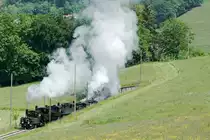 50 Jahre «Museumsbahn Blonay-Chamby»
1968 bis 2018
MEGA STEAM FESTIVAL VOM 19. MAI 2018
Das Highlight des Tages.
MIT VOLLDAMPF IN DIE NÄCHSTEN FÜNFZIG JAHRE.
Museumszug mit folgenden sieben Dampflokomotiven:
G 3/3 5, 1890 LEB
G 3/3 909 / 6, 1901 JS / BAM
G 3/4 208, 1913 CFF
G 2x 2/2 E164, 1905 CP
G 2x 2/2 105, 1918 SEG
HG 3/4 4, 1913 FO
HG 3/4 3, 1913 BFD
Foto: Walter Ruetsch
