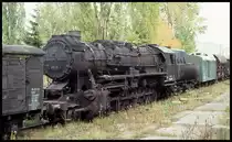 Dampflok 528007 am 25.9.1993 im Museums BW Schwarzenberg.