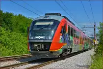 SŽ 312-139 fährt durch Maribor-Tabor Richtung Zidani Most. /18.5.2018
