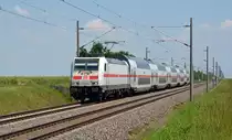 146 562 führte am 13.05.18 ihren IC 2443 nach Dresden durch Braschwitz.