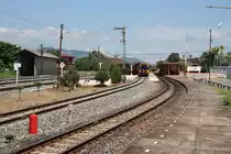 Den Chai Station, Blickrichtung Chiang Mai, am 19.Mai 2018.