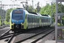 SALZBERGEN (Landkreis Emsland), 09.05.2018, ET 406 als RE15 nach Münster Hbf bei der Einfahrt in den Bahnhof