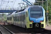 SALZBERGEN (Landkreis Emsland), 09.05.2018, ET 401 als RE15 nach Münster Hbf im Bahnhof