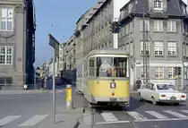 København / Kopenhagen Københavns Sporveje SL 6 (DÜWAG-GT6 811) København K, Stadtzentrum, Kongens Nytorv / Bredgade / Nyhavn am 5. April 1969. - Scan eines Farbnegativs. Film: Kodak Kodacolor X. 