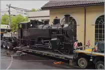 50 Jahre Blonay - Chamby; Mega Steam Festival: Auch wenn das gelungene MSF schon seit einer Woche vorbei ist, konnte ich doch noch ein paar letzte Bilder machen: Die FO HG 3/4 N° 4 ist nun Heimreise verladen und wird nun bald wieder in ihrer schöne Heimat dampfen. 
einen Herzlichen dank der Lok (und ihrer Mannschaft) für den Besuch an der Riviera. 
28. Mai 2018