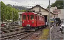 50 Jahre Blonay - Chamby; Mega Steam Festival: Auch wenn das gelungene MSF schon seit einer Woche vorbei ist, konnte ich doch noch ein paar letzte Bilder machen: Der RhB ABe 4/4 35 brachte die FO HG 3/4 N° 4 nach Vevey, von wo aus sie ihr Heimreise antritt. 
28. Mai 2018