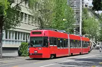 Be 4/6 Vevey Tram 738, auf der Linie 3, fährt durch die Bundesgasse. Die Aufnahme stammt vom 22.05.2018.