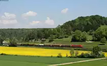 185 191-4 mit dem EZ 51883 (Mannheim Rbf-München Nord) bei Urspring 12.5.18