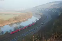 RE 4595 von Aschaffenburg nach Würzburg Hbf bei Himmelstadt, 16.03.2017