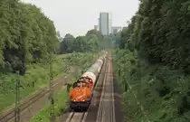 Von der Straßenbrücke Ostring in Gelsenkirchen konnte ich am 23. Mai 2018 die Loks 261 301 und 261 004 fotografieren.